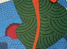 Load image into Gallery viewer, Fantastical creature with hookah - 1 by gond artist Rajendra Urweti