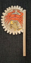 Load image into Gallery viewer, Hand-painted bamboo fan by Midnapore patachitra artists
