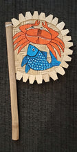 Load image into Gallery viewer, Hand-painted bamboo fan by Midnapore patachitra artists
