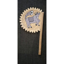 Load image into Gallery viewer, Hand-painted bamboo fan by Midnapore patachitra artists