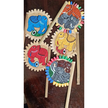 Load image into Gallery viewer, Hand-painted bamboo fan by Midnapore patachitra artists