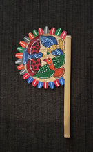 Load image into Gallery viewer, Hand-painted bamboo fan by Midnapore patachitra artists