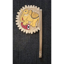 Load image into Gallery viewer, Hand-painted bamboo fan by Midnapore patachitra artists