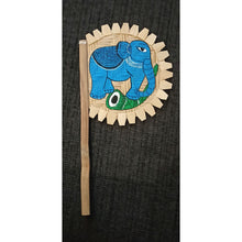 Load image into Gallery viewer, Hand-painted bamboo fan by Midnapore patachitra artists