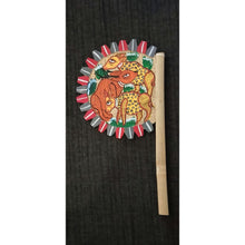 Load image into Gallery viewer, Hand-painted bamboo fan by Midnapore patachitra artists