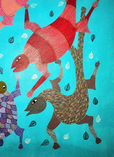 Load image into Gallery viewer, Water World Gond Canvas by Lilesh Kr Urweti