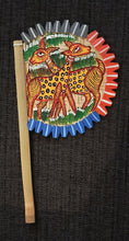Load image into Gallery viewer, Hand-painted bamboo fan by Midnapore patachitra artists