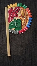Load image into Gallery viewer, Hand-painted bamboo fan by Midnapore patachitra artists