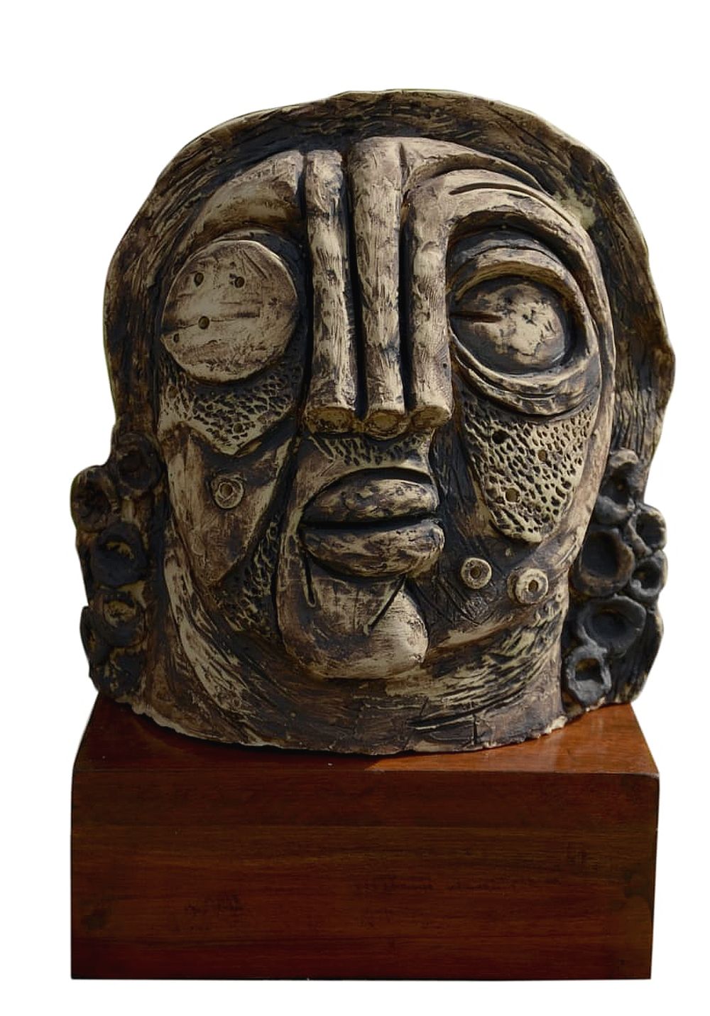 My Frida : ceramic Frida Kalhlo inspired head by Atish Mukherjee