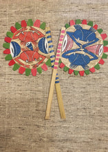 Load image into Gallery viewer, Painted bamboo hand-fan (both sides painted) by Midnapore patuas