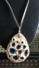 Load image into Gallery viewer, Coral-inspired ceramic pendant on cord
