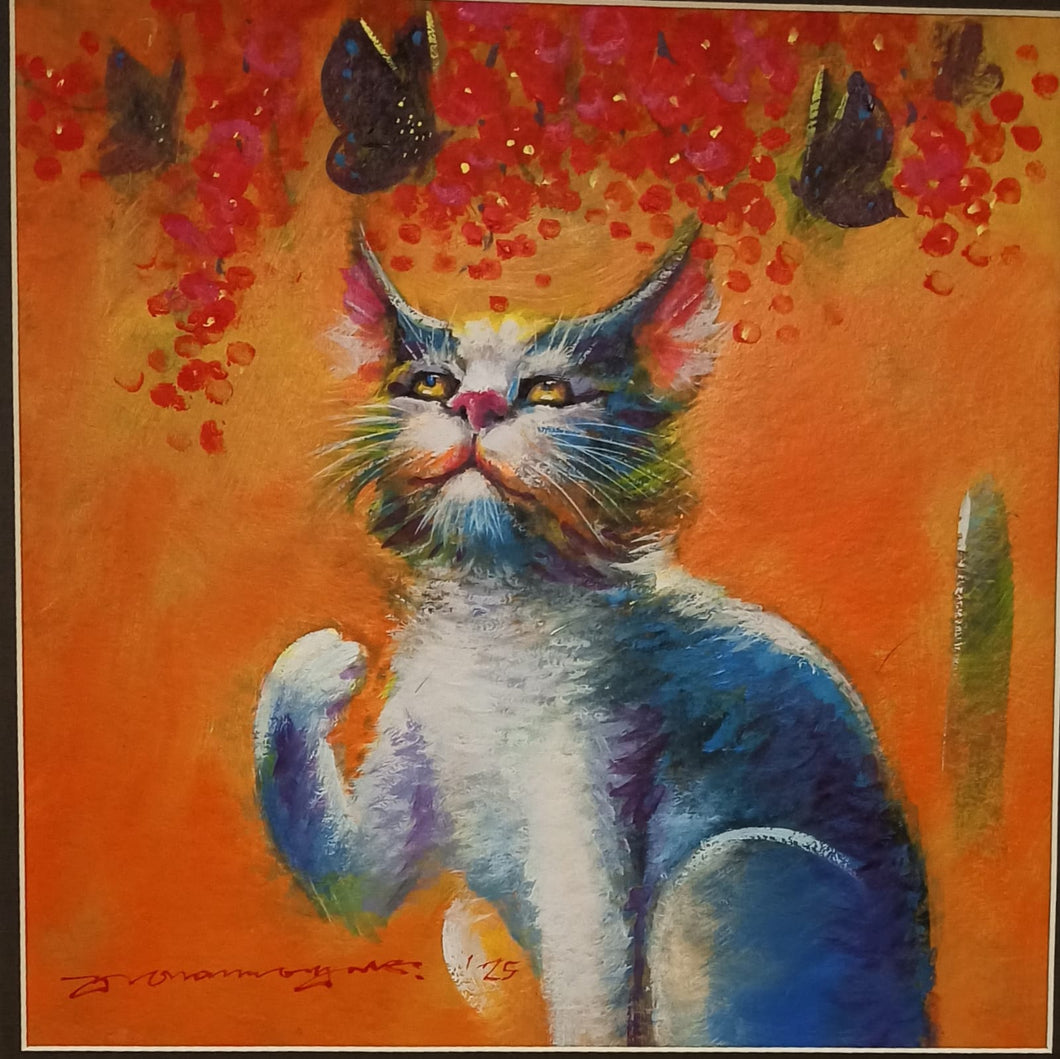 Kitten with butterflies series 2 by Gopal Naskar