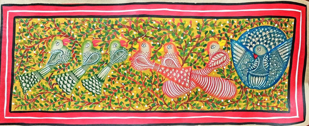Bird Scroll 1 by Sonali Chitrakar