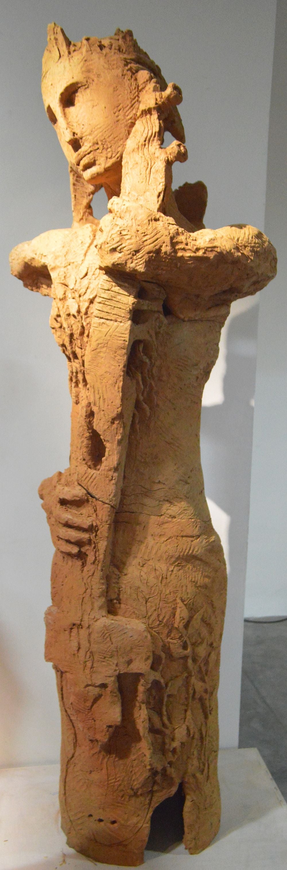 The Musician : Terracotta sculpture by RamKumar Manna