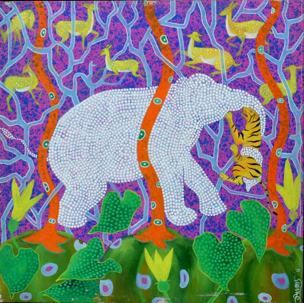 Jungle : acrylic on canvas painting by Tonmoy Roy